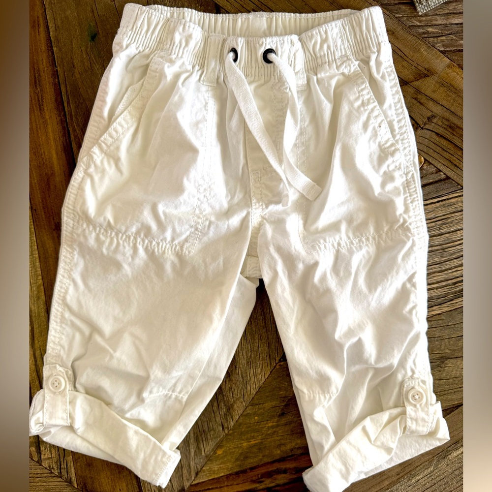 Gymboree White Cotton Summer Capri Pants